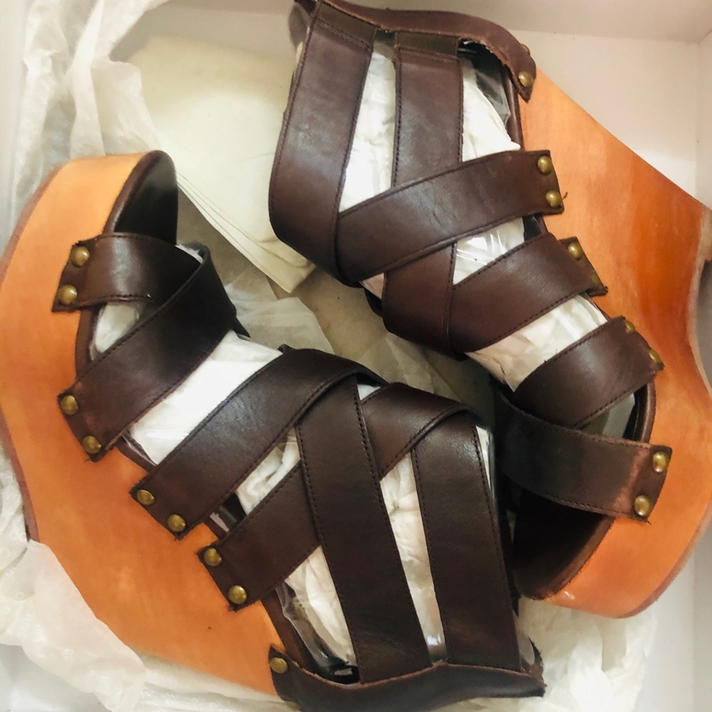 Dolce vita strappy platform wedges